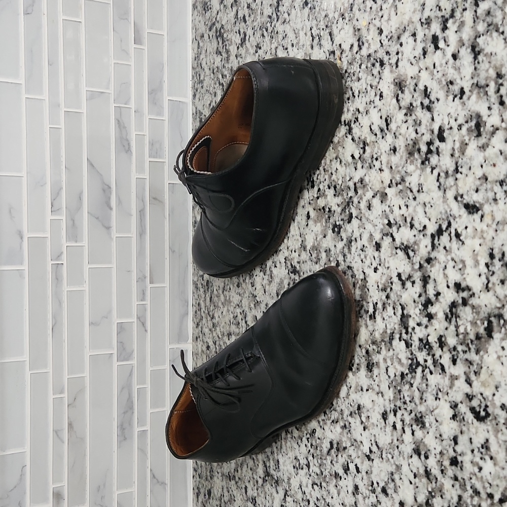 Black Leather Alden Cap Toe Oxford Dress Shoes sz 7.5 B delmar bootery